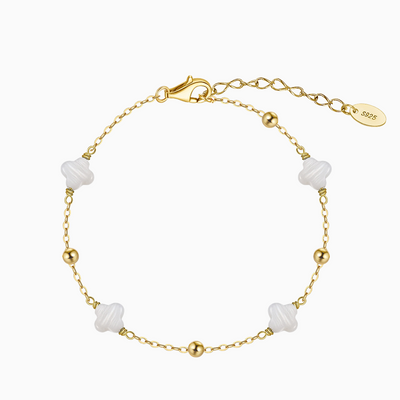 Armband - Perlmutt mit goldenen Akzenten