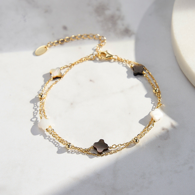 Armband - Doppelreihiges Perlmutt