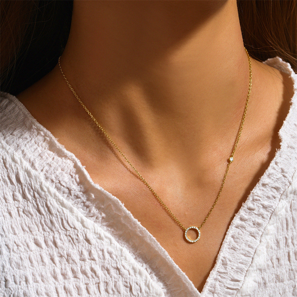 Halskette - Zirkonia-Ring